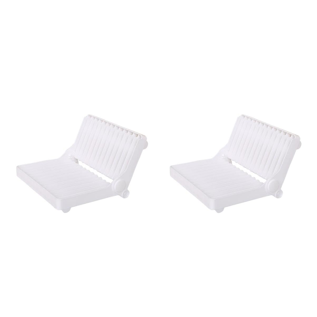 SOLUSTRE 2 Gestelle Küchenzubehör über dem Abtropfgestell der Spüle Lagerung Kitchen Shelf Stand Kitchen Utensil Holder Abtropfgestell für Geschirr Schüsselgestell Plastik Weiß