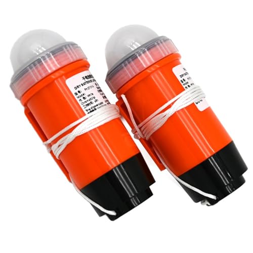 Pesoncarl 2Pcs Life Jacket Light, Eco-Friendly Waterproof LED Strobe Lights Automatic Survivors' Locator for Tubing, Rafting, Water Skiing, and Fishing, Strobe Safety Lights