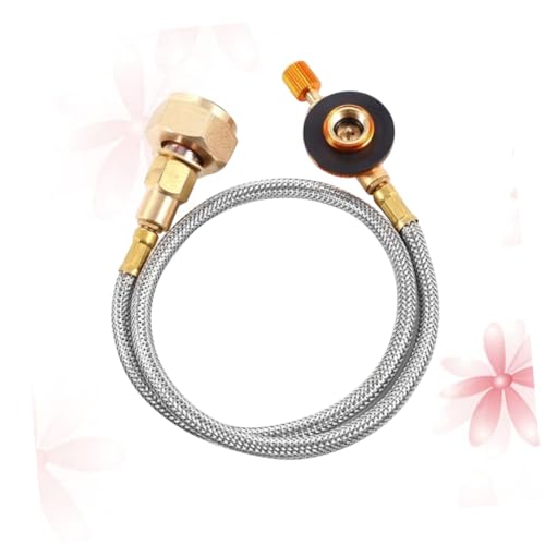 Adaptateur de recharge de gaz robuste avec valve en métal argenté - 5