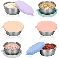 【Réutilisable】Fabriqués en acier inoxydable 304 de qualité alimentaire et silicone sans BPA, ces mini pots à sauce Romon sont sans bavures et aux bords lisses, garantissant une utilisation sûre pour vos sauces, confitures et autres aliments. Réutilis...