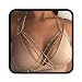 Victray Boho Crystal Body Chains Summer Beach Bikini Chain Party Harness Body Chain Bra Fashion Body Accessories Jewelry for Women and Girls (Silver)