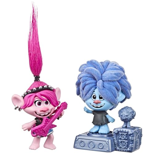 Hasbro DreamWorks Trolls World Tour Rock City Wackelspaß mit 2 Figuren, 1...