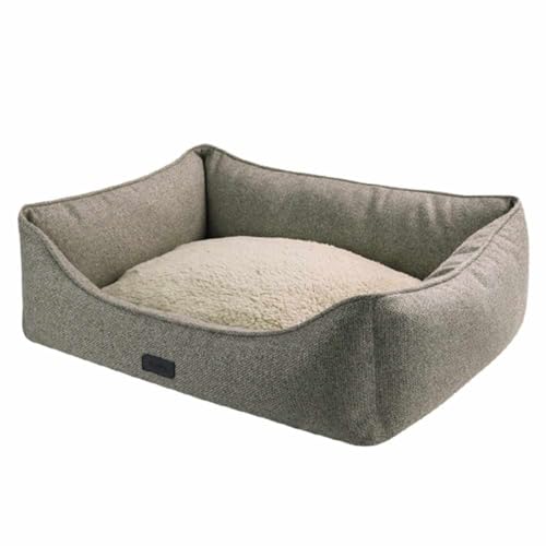 Lit confortable carré ANDA beige panier canapé lavable chat et chien - 3