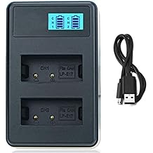 LCD USB Dual Battery Charger for Canon LP-E17, LC-E17, LC-E17E