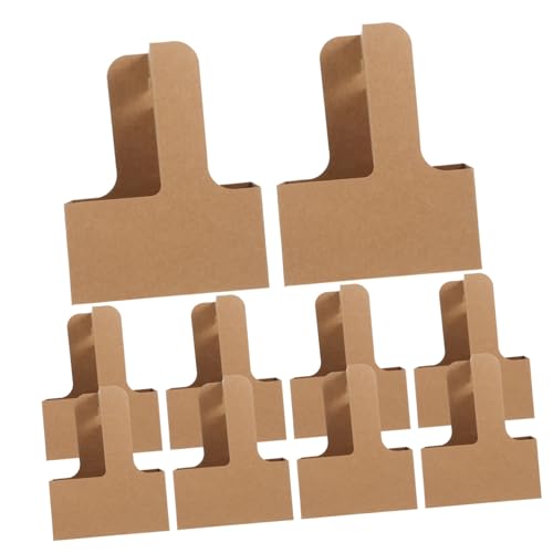 Cabilock 10-Piece 2 Cup Drink Carrier Handle Portable Foldable Hot Cold Beverage Carrier for Takeout