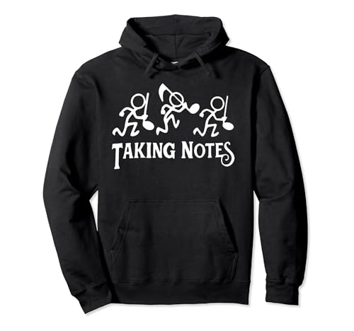 Tomando notas - Funny Stick Men Robando Notas Musicales Sudadera con Capucha