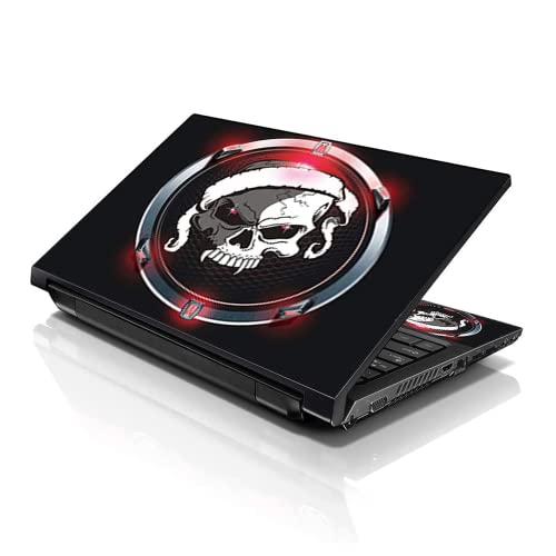 Image of LSS Laptop 15 15.6 Skin Cover with Colorful Circle Skull Pattern for HP Dell Lenovo Apple Asus Acer Compaq - Fits 13.3 inch 14 inch 15.6 inch 16 inch (2 Wrist Pads Free)