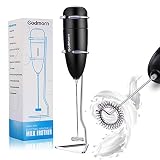 Godmorn Handheld Milk Frother with Stand, Coffee Frother Electric Whisk Force Mi...