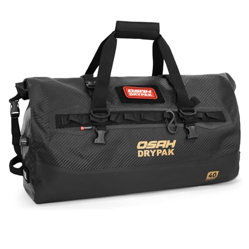 Image of OSAH DRYPAK Waterproof Duffel Bag 25L /40L /60L - Heavy-Duty Motorcycle Tail Bag, Roll-Top Dry Bag for Travel, Camping, Boating, Kayaking, Outdoor Adventure