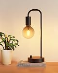 Industrial Table Lamp for Bedroom, Fully Dimmable Modern Beside Lamps with 2700K Warm Light Bulb for Kids Reading, Minimalist Nightstand Lamps for Living Room, Office