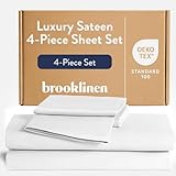 Brooklinen Luxe 4 Piece Bed Sheet Set - 100% Long Staple Cotton - King