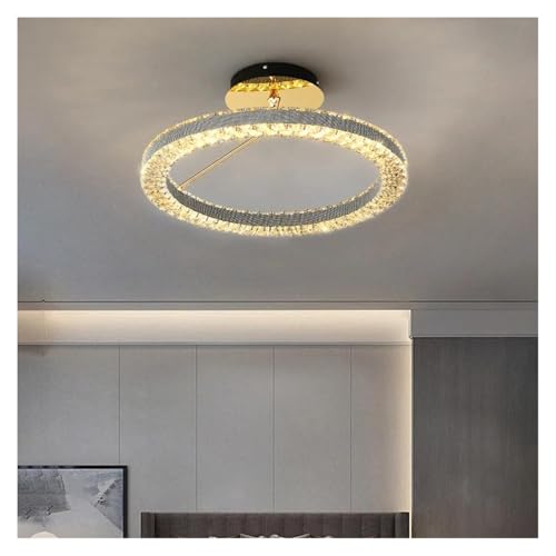 Luminaire suspendu forme d'anneau réglable télécommande salon - 3