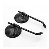 Espejos retrovisores negros para motocicleta para Royal Enfield para Continental GT e para Interceptor 650 redondos estilo Cafe Racer 10 mm.