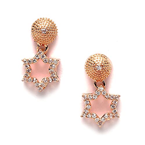 Rose Gold-Plated American Diamond Jewellery Set