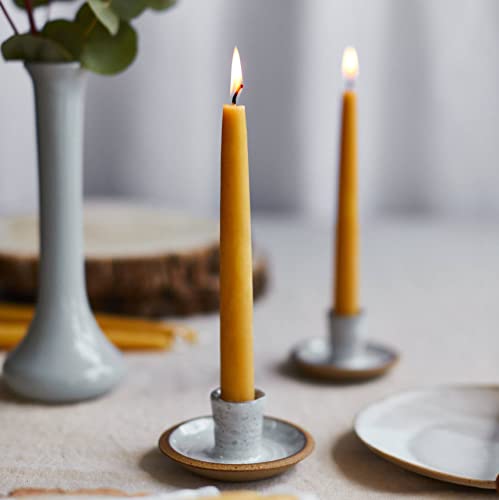 Olorvela Beeswax Candles Taper Candles Handmade Candle Sticks 100% Pure Beeswax Smokeless And Dripless Beeswax Tapered Candles(Yellow, 8" 12 Pack) #TOP3