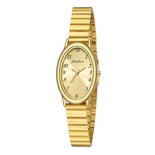 findtime Ladies Watches UK Gold Watches for Women Daily Waterproof Watch Womens Watch with Tool-Free Adjustable Watchband