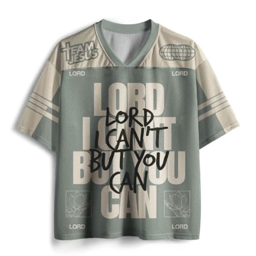 Graphic Tees Summer Novelty Women Men Oversized Lord Jesus Element Christian Jersey