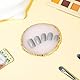 Harz Nail Art Palette,Maniküre Gemalt Palette,Goldener Rand NagellackPalette,Nail Art Make Up Paletten Display Fach Nagel DIY Zubehör(Weiß)