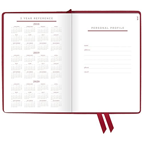 At-A-Glance Weekly / Monthly Planner, January 2018 - January 2019, 5-3/4" X 8-1/2", Signature Collection, Red (Yp20010) #TOP4