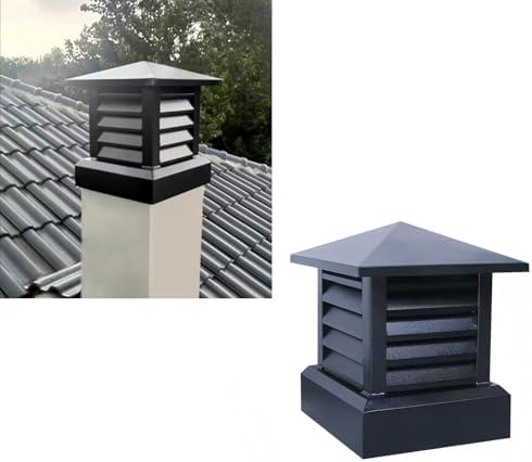 Aluminum Alloy Chimney Cap - Square Fireplace Roof Vent, Rain-Proof Bird Guard for Brick Chimneys, Durable Protection for Home Heating Systems