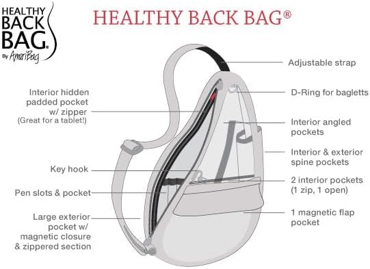 AmeriBag 17" Nylon Healthy Back Bag Ergonomic Crossbody Sling for Everyday Use, Travel & Walking Comfort - Image 9