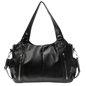 Generish Handtasche Damen Weiches Leder Tote Hobo Groß Shopper Uni Vintage Braun Slouchy Umhängetasche Arbeitstasche