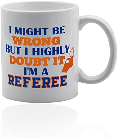 Gifts For Referees 11 oz. white ceramic cup. Referee mug.