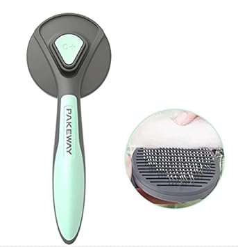 Alexvyan Pet Comb Self Cleaning Brush Professional Grooming Brush for Dogs and Cats, Bath Cleaning Supplies, Hair Quick Clean Shedding Tool Grooming Comb for De-matting Detangling & De-shedding
