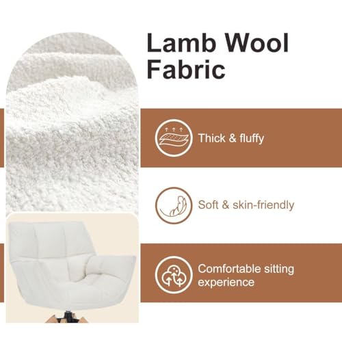 Sillón Lamb Wool Plegable Blanco miniatura 3