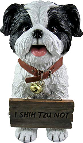Estatua decorativa perro Shih Tzu para exterior y jardín miniatura 2