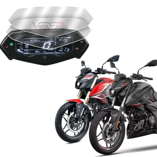 Image of Bajaj Pulsar N150 N160 N250 Meter Screen Protector Tempered Glass Guard | HD Clear Instrument Cluster Protection Film | Anti Scratch Bubble Free Display Shield