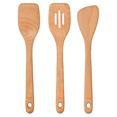 OXO Set of 3 Beech Wood Spoons Cover