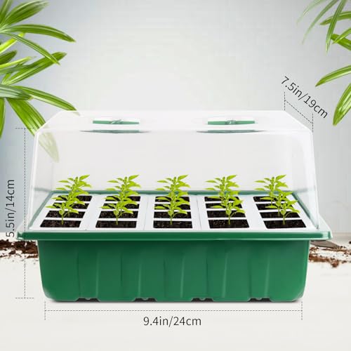Sondiko Seed Starter Tray with Soft Silicone Cells, 80 Cells Seedling Trays Seed Startering Kit, 4 Pack Plant Starter Trays with Humidity Dome, Base Mini Greenhouse Germination Kit - Image 5