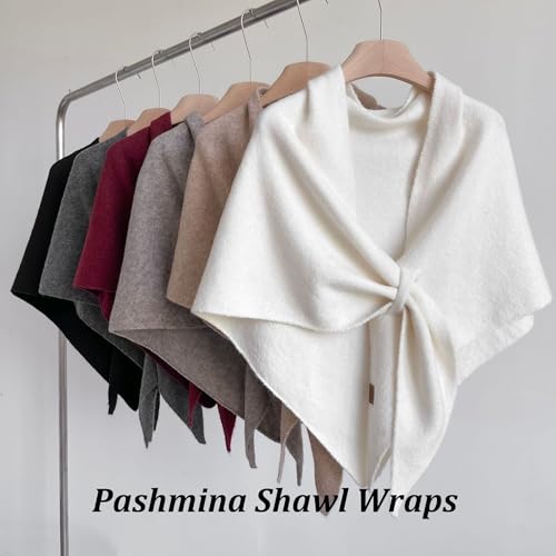Gettoreach Women's Solid Color Scarf Casual Soft Comfortable Shawl for Daily Wear, Pashmina Shawl Wraps for Women2