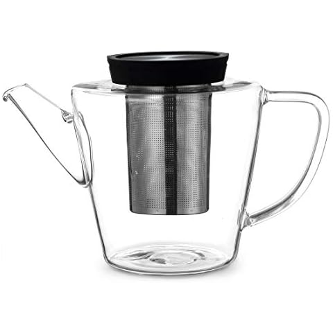 Viva Escandinavia 9102060 - Tetera de Vidrio/Acero Inoxidable/Silicona Cover