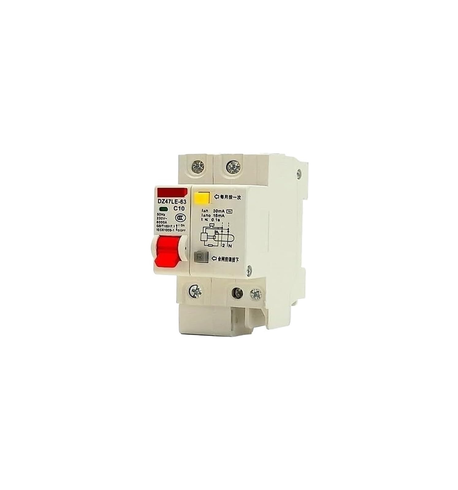 FGJsfhrDTU Miniature Circuit Breakers, Small Leakage 1P N 10A16A32A40A63A Protection Switch