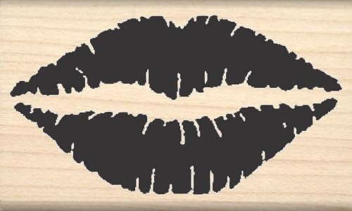 Stamps by Impression Lips Kiss Rubber Stamp 1.25\" x 2.25\"