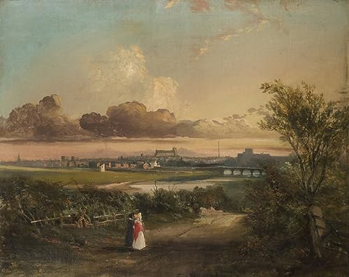 Tableau Carlisle Cumbria contre les murs vides : grand poster d'art vintage 60x90cm