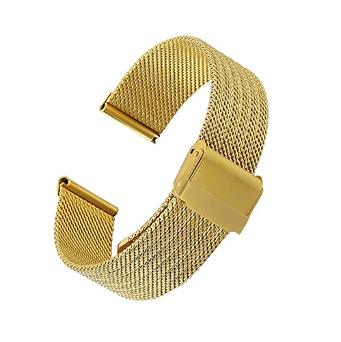 Accessoires de sangle de montre de remplacement or bracelet maille 18mm