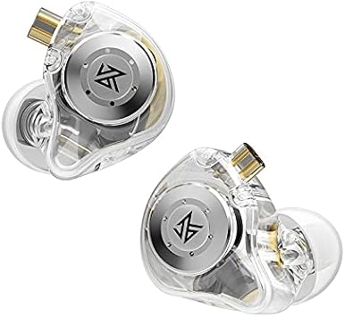 G.K EDX Pro Upgrade Dual Magnetic Circuit Dynamic In-Ear Monitor Headphones HiFi Bass Sports Noise Reduction Headphones White, No Mic