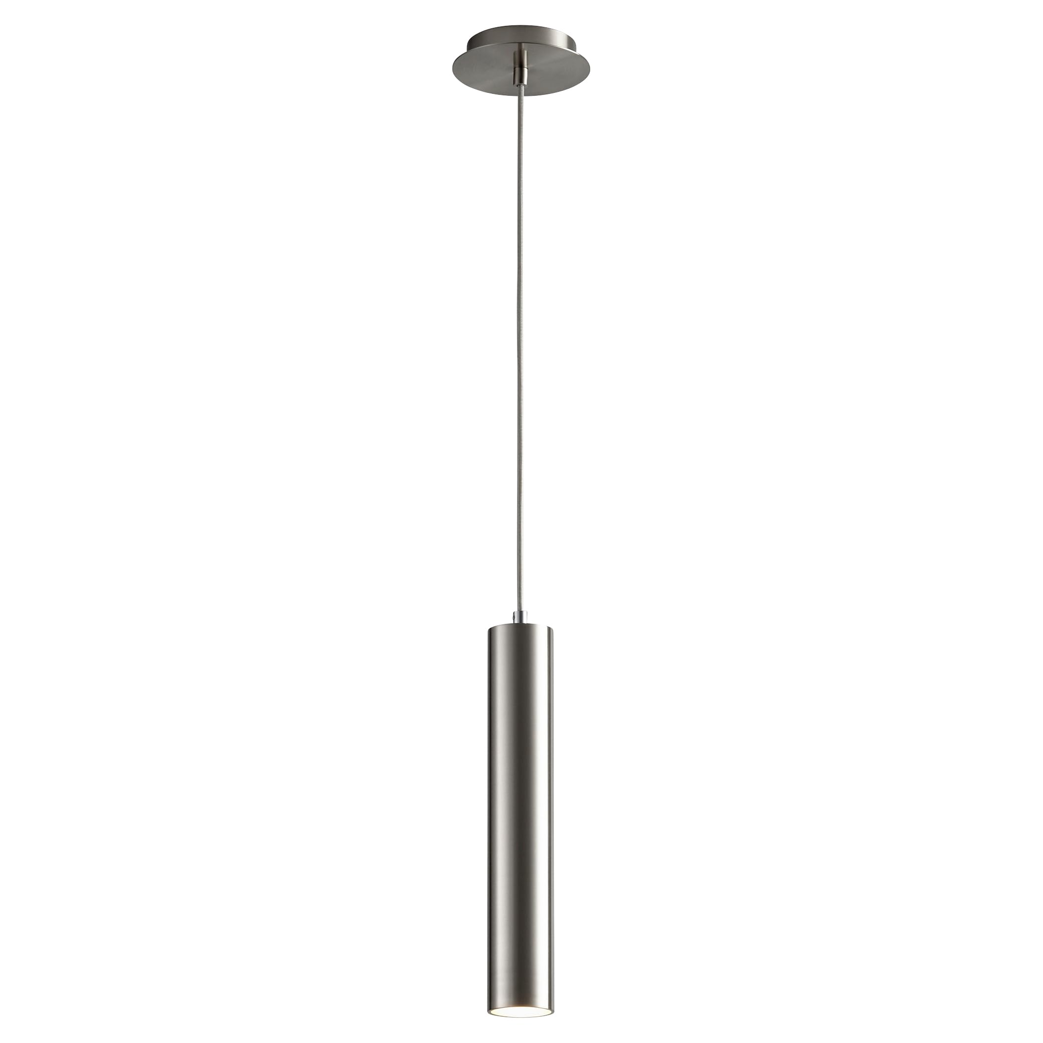 Oxygen 3-635-24 Contemporary Modern LED Pendant from Idol Collection in Pewter, Silver Finish, Satin Nickel