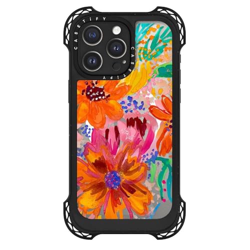 Coque iPhone 15 Pro Max antichoc CASETiFY Ultra Bounce MagSafe à fleurs