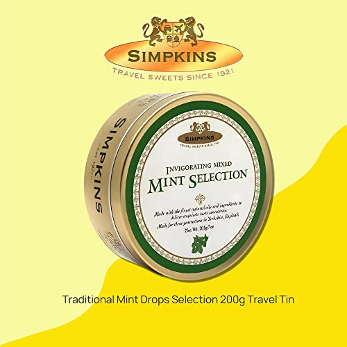 Simpkins Invigorating Mixed Mint Drops - Old-Fashioned Mint Candy In Travel Tins - Gluten-Free, Dairy-Free Sweets & Nut-Free Hard Candy - Refreshing Mint Candies - 7.05 Oz. #TOP2