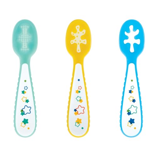 Image of Nuby Baby's First Spoons Set - (3-Pack) Feeding Utensils for Babies - 6+ Months - Stars