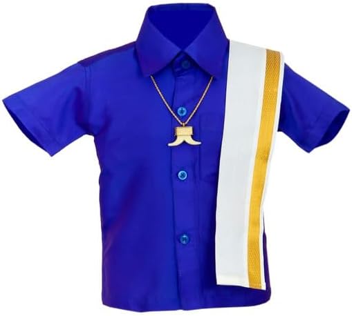 GTMAX Boys Silk Cotton Traditional Dhoti & Shirt Set