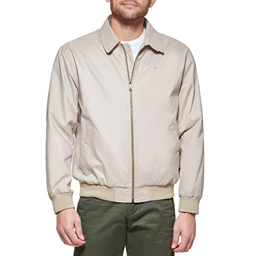 Dockers Men's Micro Twill Golf Bomber Jacket (Standard and Big & Tall), Khaki, Large