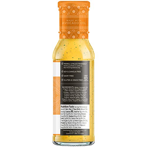 image for Primal Kitchen Sesame Ginger Vinaigrette & Marinade Salad Dressing mad