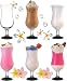 Produktbild PLATINUX Cocktailgläser 400ml (max. 470ml) aus Glas Set 6-Teilig Longdrinkgläser Partygläser Hurricanegläser Groß Schwarz