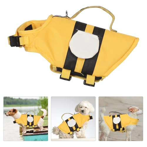 DOITOOL Schwimmweste für Kleine Hunde und Welpen Auftriebsweste aus Atmungsaktivem Material mit Rettungsgriff für Pool Strand und Bootfahren