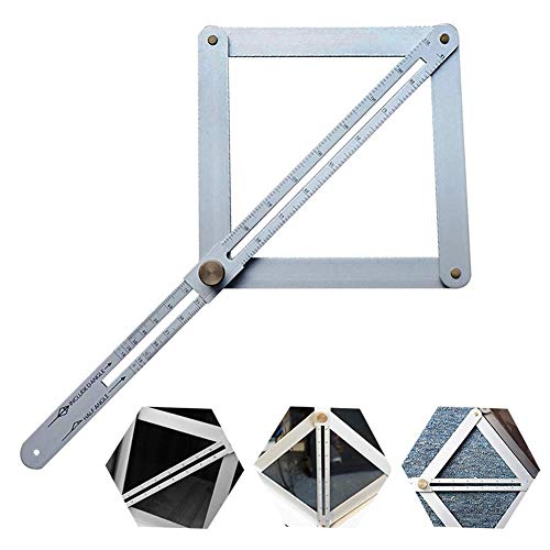 Hmtek Miter Angle Measuring Ruler, Bevel & Corner Protractor Corner Angle Finder Angle
